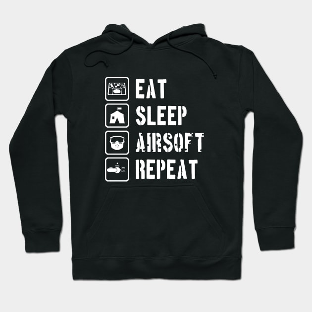 Eat Sleep Airsoft Repeat Hoodie by CCDesign